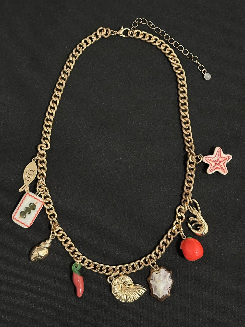 Mixed Large Scale Charm Pendant Necklace - Universal Thread™ Gold